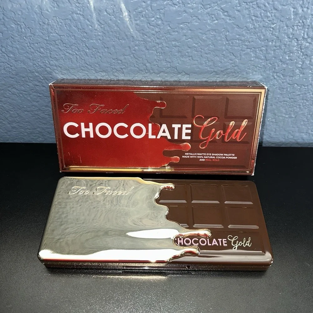 Too Faced Chocolate Gold Metallic & Matte Eyeshadow Palette Discontinued NIB HTF